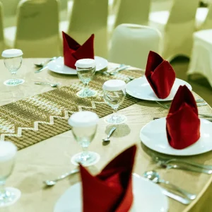 Example of table setting from an etiquette course - City Profit client