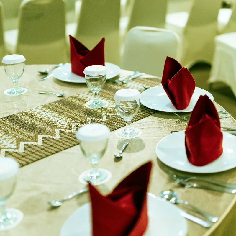 Example of table setting from an etiquette course - City Profit client
